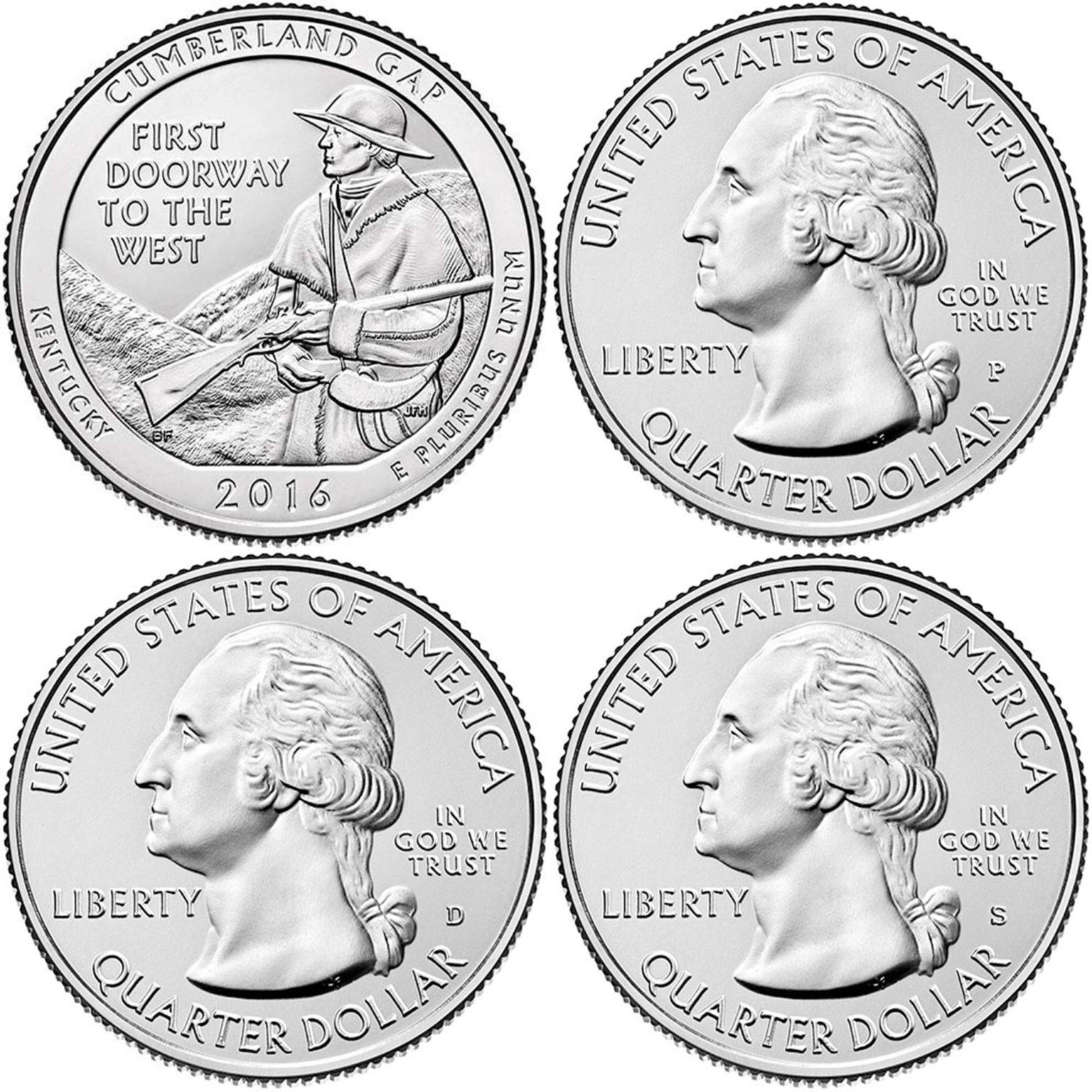 2016 Cumberland Gap National Historical Park Kentucky National Park NP Quarters Surfcoins