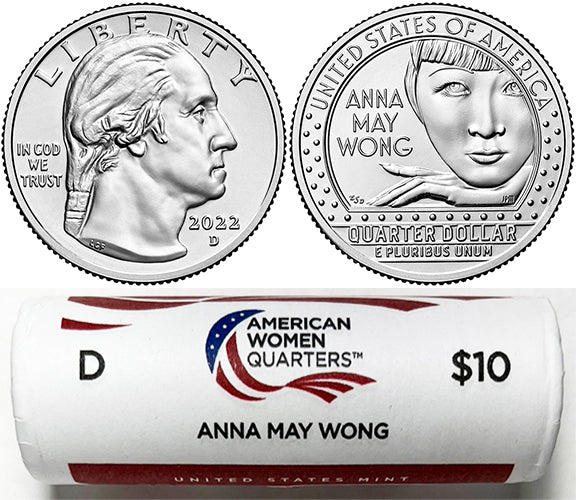 2022 - 25 D Mint American Women Quarter United States Mint Wrapped Rolls - photo 6