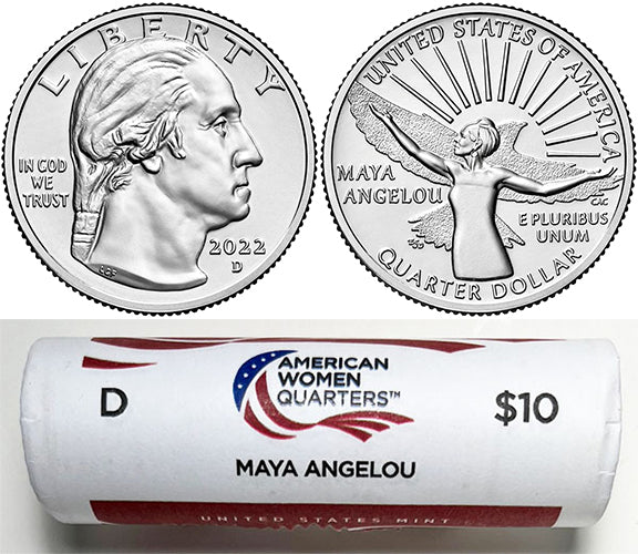 2022 - 25 D Mint American Women Quarter United States Mint Wrapped Rolls - photo 2