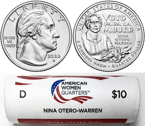 2022 - 25 D Mint American Women Quarter United States Mint Wrapped Rolls - photo 5