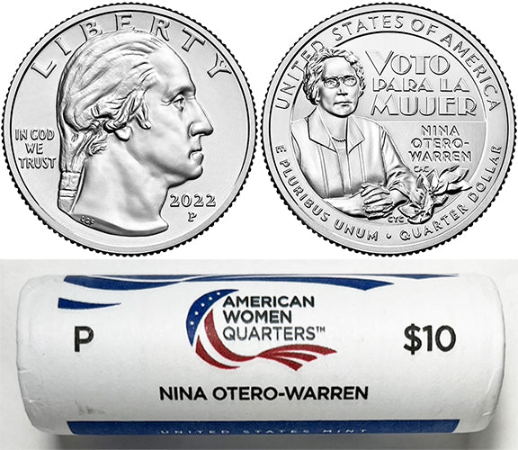2022 - 25 P Mint American Women Quarter United States Mint Wrapped Rolls - photo 5