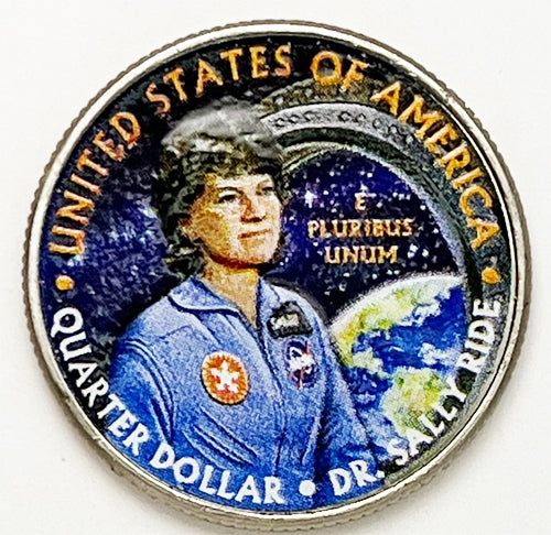 2022 Colorize, Gold Plated, Birth Year Sets, and Christmas Ornament American Women Quarter Dr. Sally Ride - back
