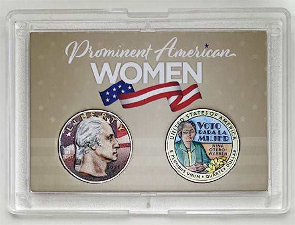 2022 Colorize, Gold Plated, Birth Year Sets, and Christmas Ornament American Women Quarter Nina Otero-Warren - front