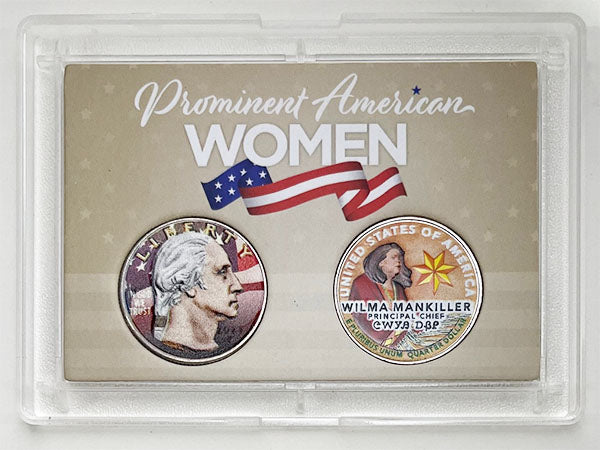 2022 Colorize, Gold Plated, Birth Year Sets, and Christmas Ornament American Women Quarter Wilma Mankiller - front