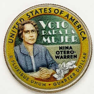 2022 Colorize, Gold Plated, Birth Year Sets, and Christmas Ornament American Women Quarter Nina Otero-Warren - back