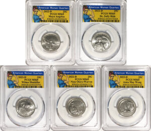 2022 PCGS BU Certified American Women Quarter Sets Rosie Label - back