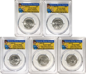 2022 PCGS BU Certified American Women Quarter Sets Rosie Label - back