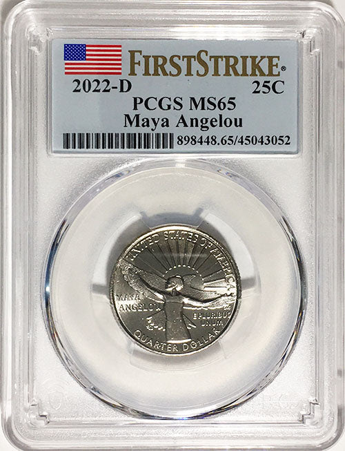 2022 Certified Mint State and Proof American Women Quarters Maya Angelou First Strike Labels - back