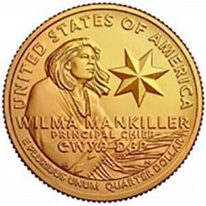 2022 Colorize, Gold Plated, Birth Year Sets, and Christmas Ornament American Women Quarter Wilma Mankiller - back