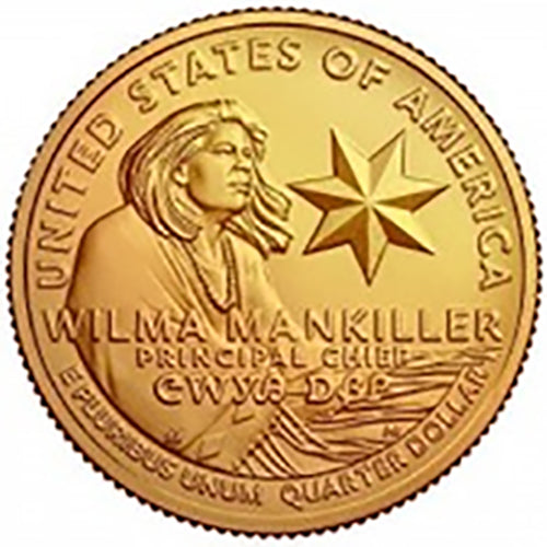 2022 Colorize, Gold Plated, Birth Year Sets, and Christmas Ornament American Women Quarter Wilma Mankiller - back