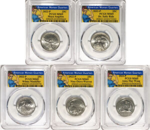 2022 PCGS BU Certified American Women Quarter Sets Rosie Label - back