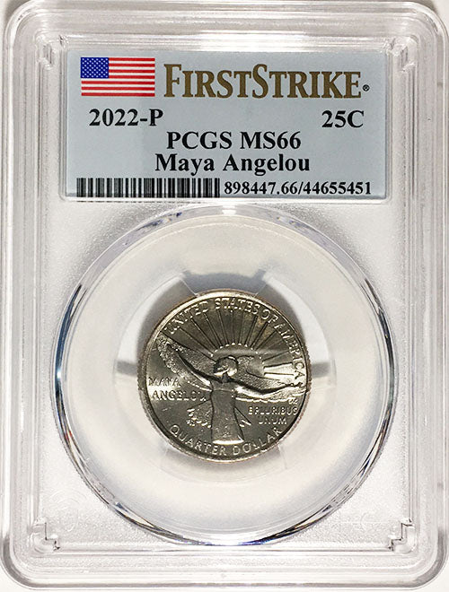 2022 Certified Mint State and Proof American Women Quarters Maya Angelou First Strike Labels - back