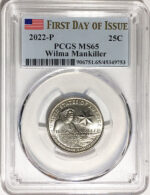 2022 PCGS Certified American Women Quarters Wilma Mankiller First Day of Issue Label - back