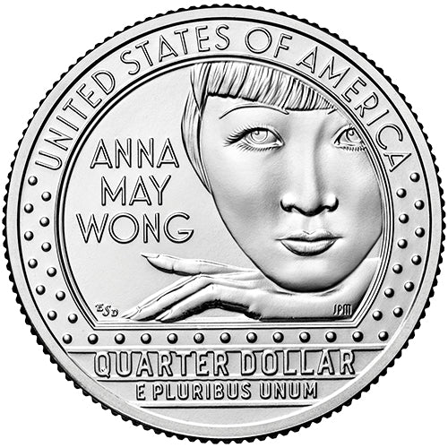 2022 PCGS Certified American Women Quarters Anna May Wong with Stephanie Sabin Label - back