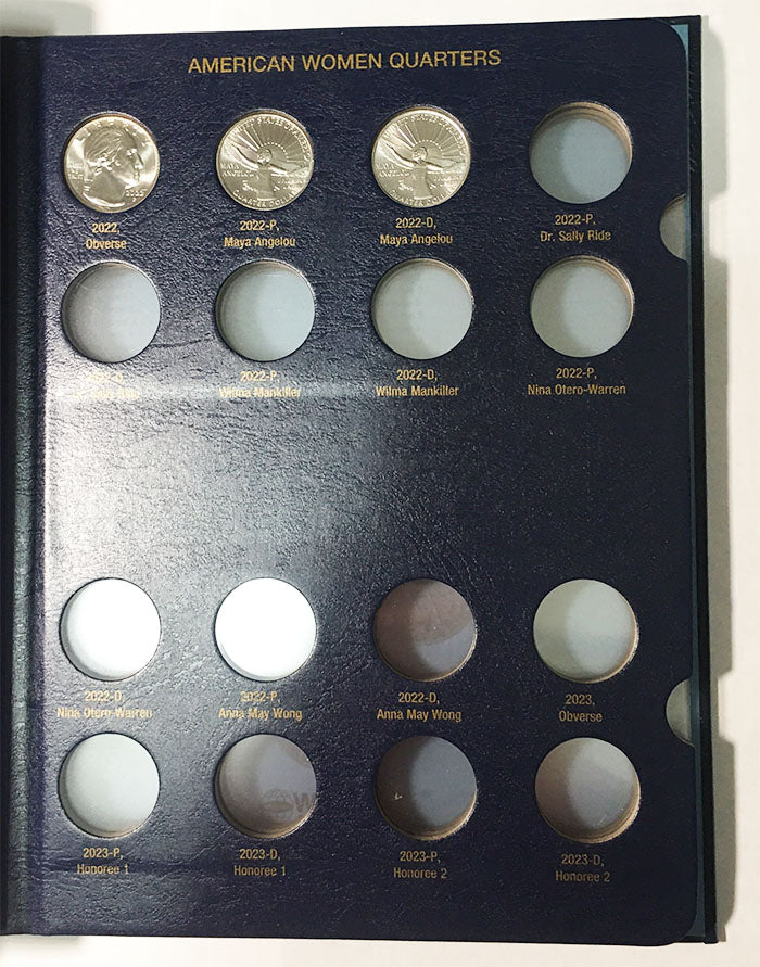 American Women Quarter Whitman P and D Coin Album - inside