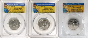 2022 Certified Mint State and Proof American Women Quarters Anna May Wong Rosie Label - back