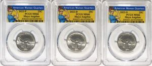 2022 PCGS BU Certified American Women Quarter Sets Rosie Label - back