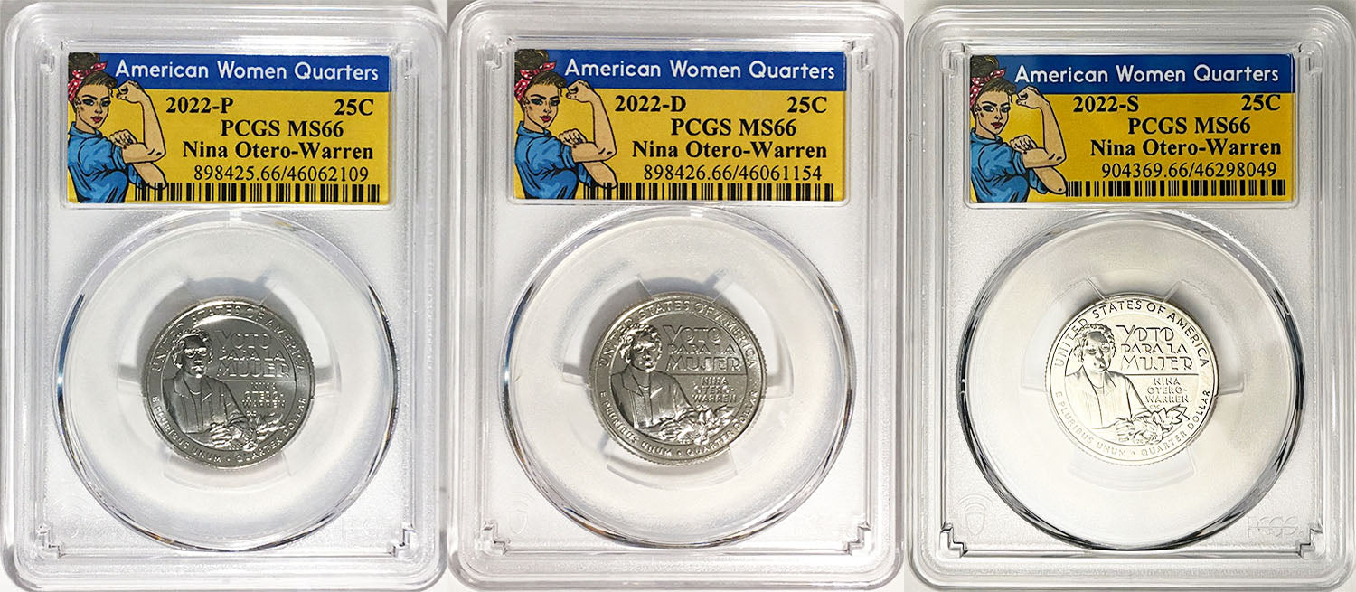 2022 PCGS BU Certified American Women Quarter Sets Rosie Label - back