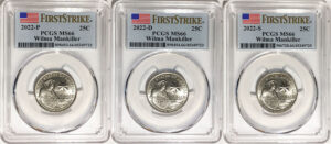 2022 PCGS BU Certified American Women Quarter Sets First Strike Label - back