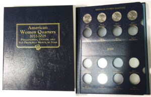 2022 - 25 Coin Folders and Albums with Quarters - inside