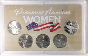 2022 - 25 P,D,S,S,S BU, Clad and Silver Proof American Women Quarters in 3 by 5 Frosty Case - back