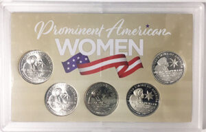 2022 - 25 P,D,S,S,S BU, Clad and Silver Proof American Women Quarters in 3 by 5 Frosty Case - back