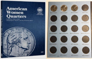 2022 - 25 Coin Folders and Albums with Quarters - inside