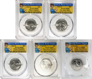 2022 PCGS BU Certified American Women Quarter Sets Rosie Label - back
