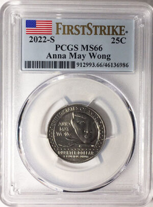 2022 PCGS Certified American Women Quarters Anna May Wong First Strike Label - back