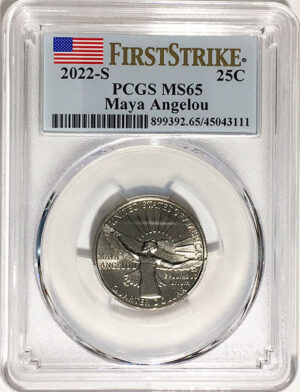 2022 Certified Mint State and Proof American Women Quarters Maya Angelou First Strike Labels - back