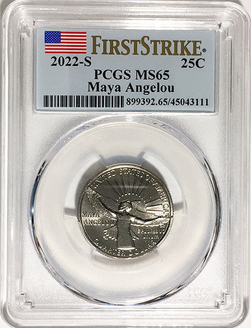 2022 Certified Mint State and Proof American Women Quarters Maya Angelou First Strike Labels - back