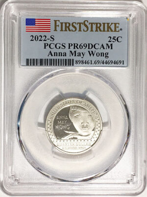 2022 PCGS Certified American Women Quarters Anna May Wong First Strike Label - back