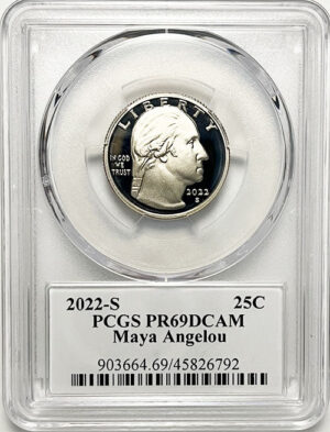 2022 Certified Clad and Silver Proofs American Women Quarters Maya Angelou Stephanie Sabin Labels - front