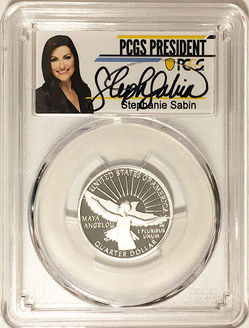 2022 Certified Clad and Silver Proofs American Women Quarters Maya Angelou Stephanie Sabin Labels - back