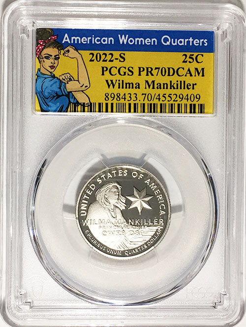 2022 Certified Mint State and Proof American Women Quarters Wilma Mankiller - back