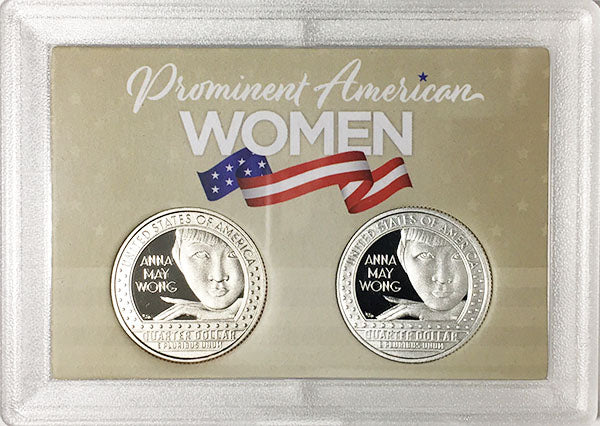 2022 - 25 S Clad and Silver Proof American Women Quarters in 2 by 3 Frosty Case - back