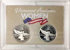 2022 - 25 S Clad and Silver Proof American Women Quarters in 2 by 3 Frosty Case - back