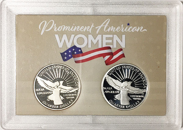 2022 - 25 S Clad and Silver Proof American Women Quarters in 2 by 3 Frosty Case - back