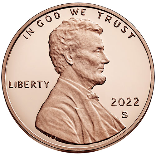 2022 S Proof Lincoln Shield Cent