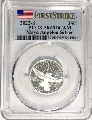 2022 Certified Mint State and Proof American Women Quarters Maya Angelou First Strike Labels - back
