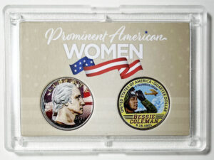 2023 Colorize, Gold Plated, Birth Year Sets, and Christmas Ornament American Women Quarter Bessie Coleman - front