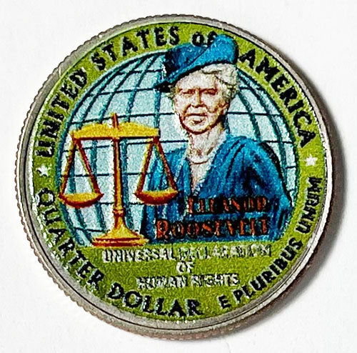 2023 Colorize, Gold Plated, Birth Year Sets, and Christmas Ornament American Women Quarter Eleanor Roosevelt - photo 6