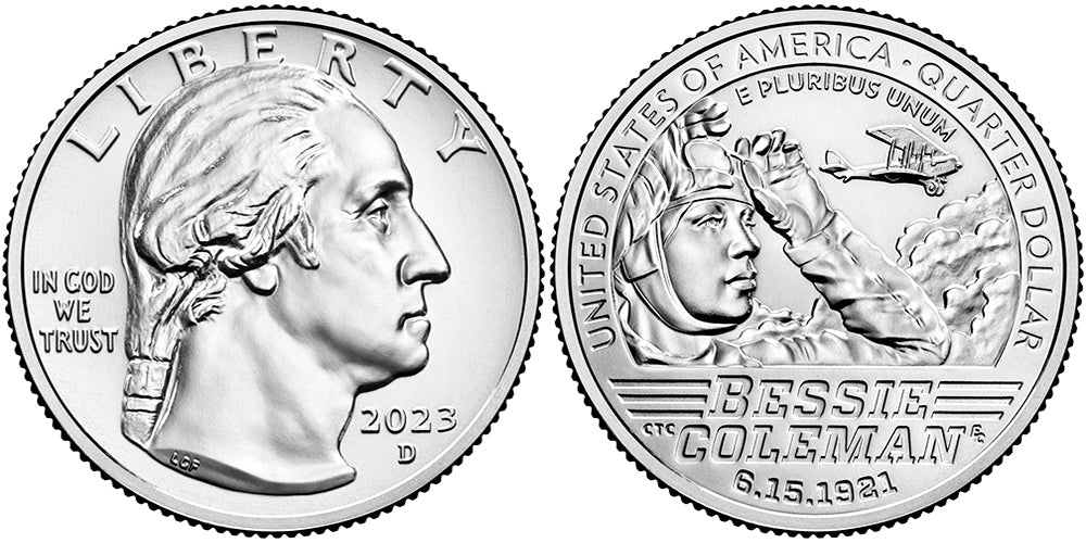 2023 American Women Quarters Bessie Coleman - front