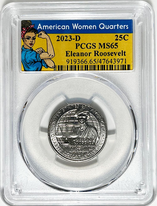 2023 PCGS Certified American Women Quarter Eleanor Roosevelt Rosie Label - back