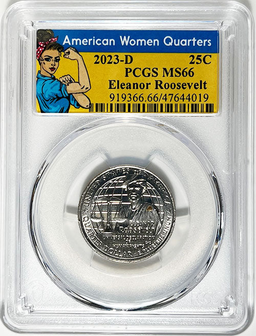 2023 PCGS Certified American Women Quarter Eleanor Roosevelt Rosie Label - back
