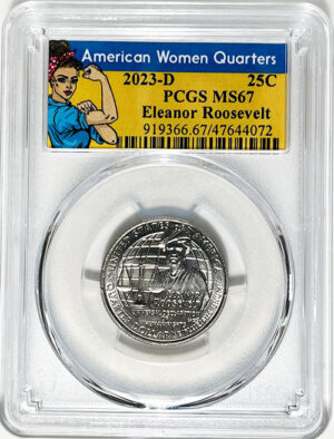 2023 PCGS Certified American Women Quarter Eleanor Roosevelt Rosie Label - back