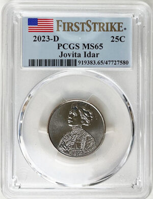2023 PCGS Certified American Women Quarter Jovita Idar First Strike Label - back