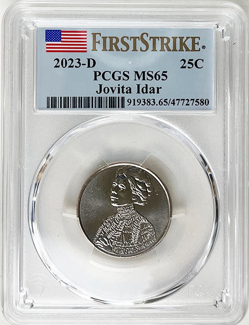 2023 PCGS Certified American Women Quarter Jovita Idar First Strike Label - back