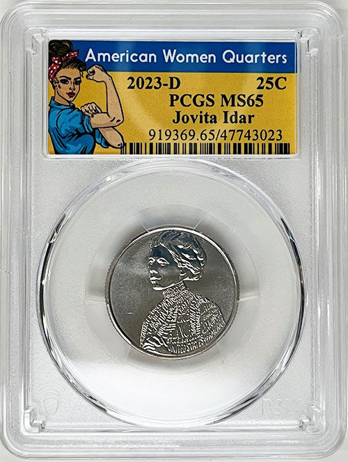 2023 PCGS Certified American Women Quarter Jovita Idar Rosie Label - back