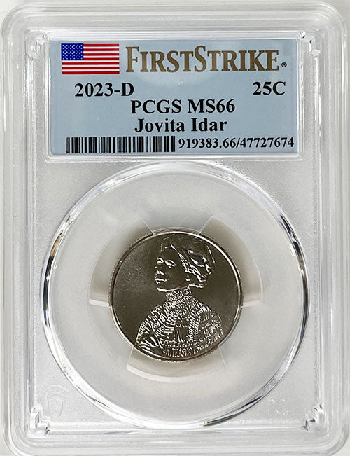 2023 PCGS Certified American Women Quarter Jovita Idar First Day of Issue Label - back